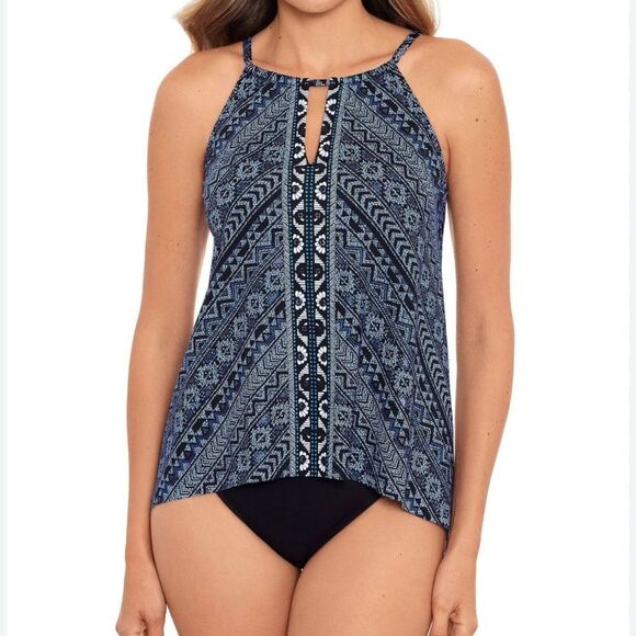 NWT Miraclesuit Paillette Peephole Top only - Picture 1 of 8